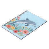 Floriger Delfin Notizblock (Linke Seite)