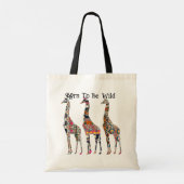 Florillas Geboren, Wild Giraffe Tote Bag Tragetasche (Rückseite)
