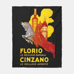 Florio Cinzano Vintage Poster Europa Fleecedecke