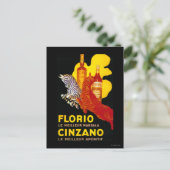 Florio Cinzano Vintage PosterEurope Postkarte (Stehend Vorderseite)