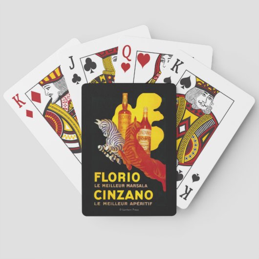Florio Cinzano Vintages PosterEurope Spielkarten (Rückseite)