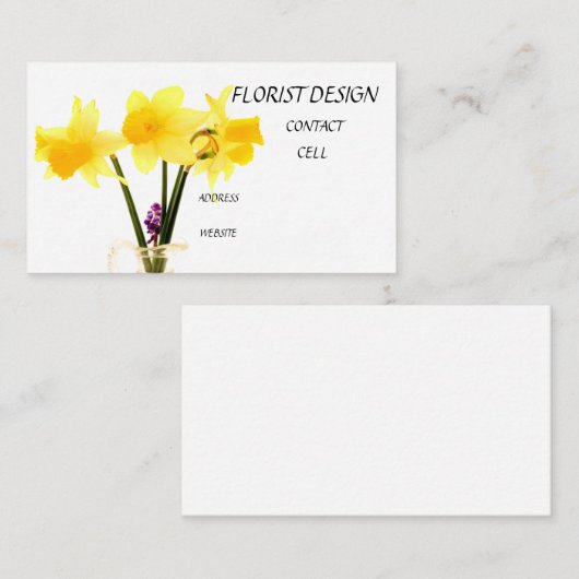 Florist Arraignment Visitenkarte (Vorne/Hinten)