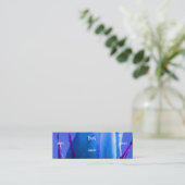 Florist - Blaue Rose Mini Visitenkarte (Stehend Vorderseite)