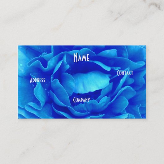 Florist - Blaue Rose Visitenkarte (Vorderseite)