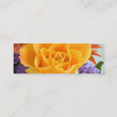 Florist - Blauer Blumengelber Rose Mini Visitenkarte (Rückseite)