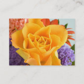 Florist - Blauer Blumengelber Rose Visitenkarte (Rückseite)