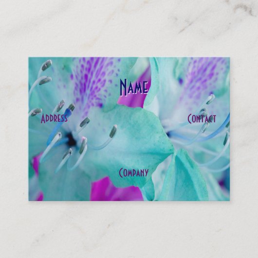 Florist - Blue Floral Visitenkarte (Vorderseite)