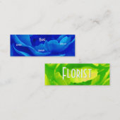 Florist - Blue Green Rose Mini Visitenkarte (Vorne/Hinten)
