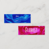 Florist - Blue Pink Rose Mini Visitenkarte (Vorne/Hinten)