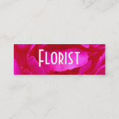 Florist - Blue Pink Rose Mini Visitenkarte (Rückseite)