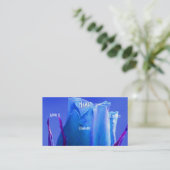 Florist - Blue Pink Rose Visitenkarte (Stehend Vorderseite)