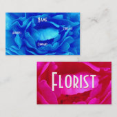 Florist - Blue Pink Rose Visitenkarte (Vorne/Hinten)