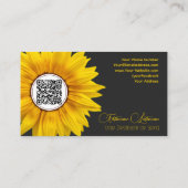 Florist blüht Monogramm Kalligraphie QR-Code Visitenkarte (Rückseite)