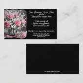 Florist Blume Arrangement Pink Shop Sales Etsy Visitenkarte (Vorne/Hinten)