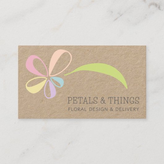 Florist Blume Bouquet Visitenkarte (Vorderseite)