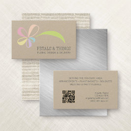 Florist Blume Bouquet Visitenkarte