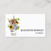 Florist Blume Floral Daisy Sonnenblume Visitenkarte (Vorderseite)