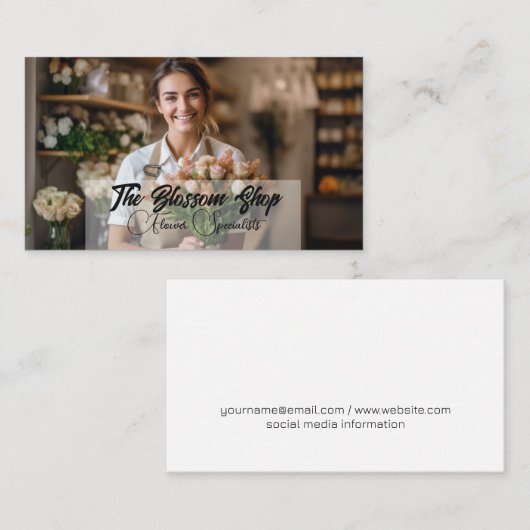 Florist Blume für einen Kunden Visitenkarte (Vorne/Hinten)
