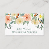 Florist, Blume mit leuchtendem Wasser Visitenkarte (Vorderseite)