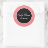 Florist, Blume Runder Aufkleber (Tasche)