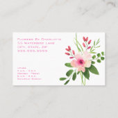 Florist, Blume Shop, Blume Visitenkarte (Rückseite)