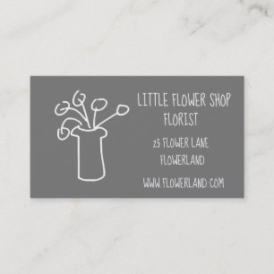 Florist Blume Shop Modernes, einfaches Geschäft Visitenkarte