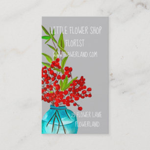 Florist Blume Shop Modernes, einfaches Geschäft Visitenkarte