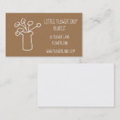 Florist Blume Shop Modernes, einfaches Geschäft Visitenkarte (Vorne/Hinten)