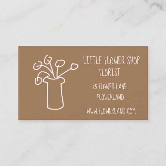 Florist Blume Shop Modernes, einfaches Geschäft Visitenkarte (Vorderseite)