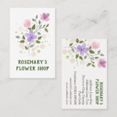 Florist Blume Verkäufer Visitenkarte. Visitenkarte (Vorne/Hinten)