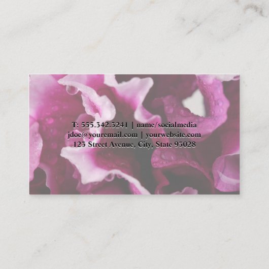 Florist | BLUME Visitenkarte (Rückseite)