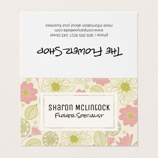Florist | BLUME Visitenkarten (Außenseite Aufgefaltet)