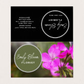 Florist, Blume Visitenkarten (Außenseite Aufgefaltet)