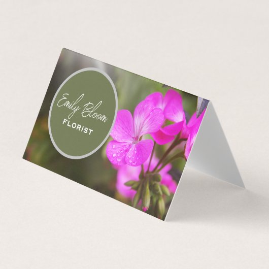 Florist, Blume Visitenkarten (Vorderseite)