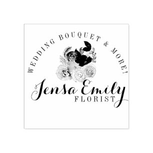 Florist Blumenstrauß Logo Künstlerstudio Gummistempel