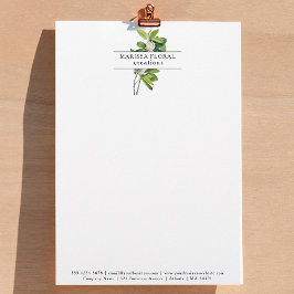 Florist Botanische Blume Shop Farblogos Briefbogen