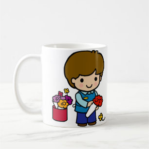 Florist Boy Blume Kaffeetasse