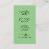 Florist Business Card Visitenkarte (Rückseite)