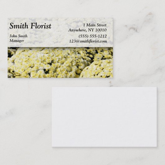 Florist Business Card Visitenkarte (Vorne/Hinten)