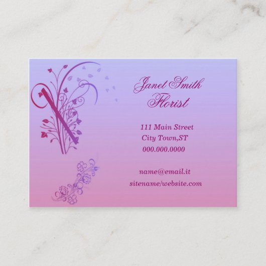 Florist Business Card Visitenkarte (Vorderseite)
