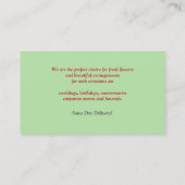 Florist Business Card Visitenkarte (Rückseite)