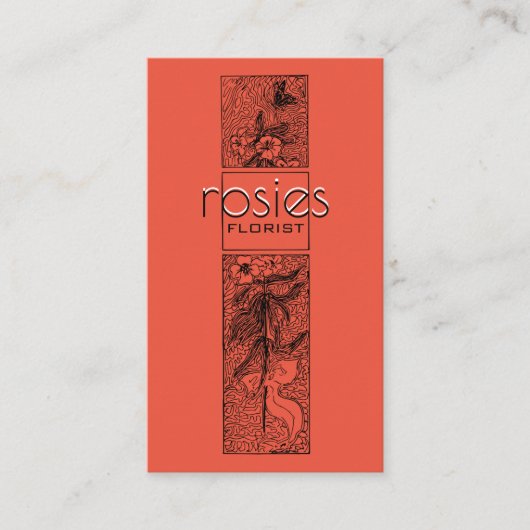 Florist Business Card Visitenkarte (Vorderseite)