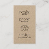 Florist Business Card Visitenkarte (Rückseite)