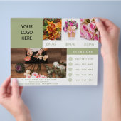 Florist Business Foto Logo Flyer (Hand)