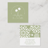 Florist Business Minimalistisch Quadratische Visitenkarte (Vorne/Hinten)