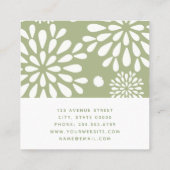 Florist Business Minimalistisch Quadratische Visitenkarte (Rückseite)