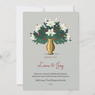 Florist-Centerpiece-Familienweihnachtskarte Einladung