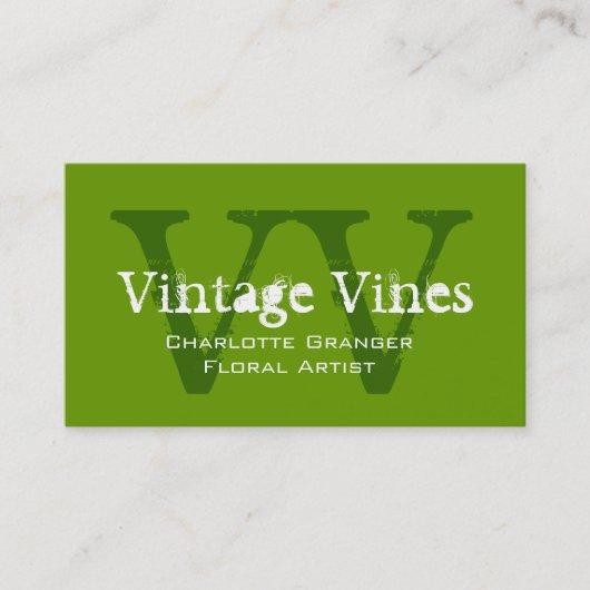 Florist Customizable Business Card Green Visitenkarte (Vorderseite)