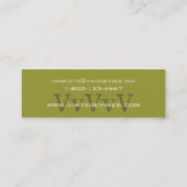 Florist Customizable Business Card Monogramme Mini Visitenkarte (Rückseite)