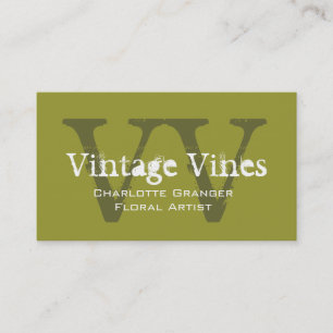 Florist Customizable Business Card Monogramme Visitenkarte